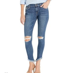 Joe’s Diagonal Hem Midrise Skinny Ankle